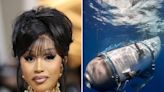 Cardi B and the stepson of a Titanic sub passenger are feuding after she called him out for attending a Blink-182 concert during the crisis