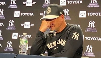 Yankees’ Aaron Boone leaves press conference crying over exec’s family tragedy