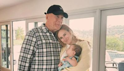 Bruce Willis pictured cradling granddaughter Louetta amid dementia battle