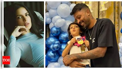 Hardik Pandya celebrates his World Cup win with son Agastya; fans question wife Natasa Stankovic's absence from the photos - See inside | - Times of India