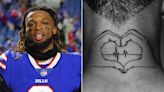 Damar Hamlin Gets Heart Tattoo to Mark 1 Year After On-Field Cardiac Arrest: 'Locked in'