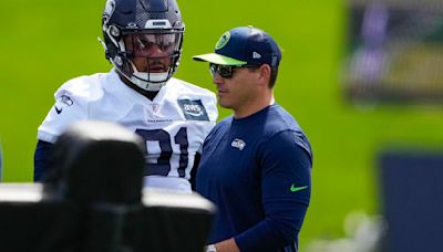 New Seattle coach Mike Macdonald takes it all in during first day of Seahawks rookie minicamp