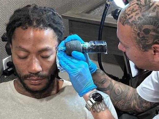 Derrick Rose Gets New Face Tattoos