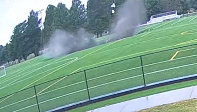 Video Shows Sinkhole Swallowing Part of Illinois Sports Field: ‘Like Something Out of a Movie'