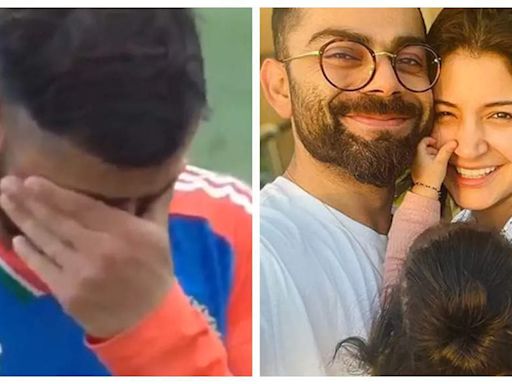 Virat Kohli's daughter Vamika Kohli's adorable reaction to watching him break down after T20 World Cup victory | - Times of India