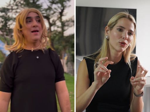 Lavinia Valbonesi, primera dama del Ecuador, en parodia del actor Fernando Villarroel en redes sociales