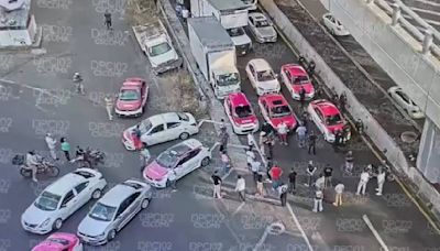 Protesta de taxistas en CDMX: Atropellan a policías en Tlalpan