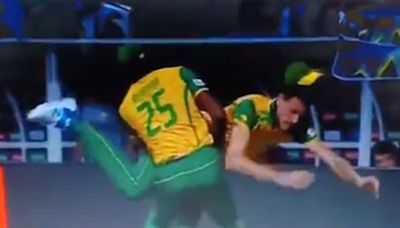 South Africa Stars Marco Jansen, Kagiso Rabada Involved In Nasty Mid-Air Collision, Medical Team Rushes In. Watch...