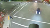 Close call caught on camera: Street racer nearly hits pedestrian in Bellevue