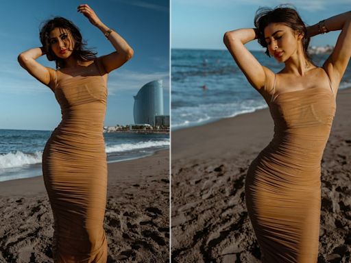 Mouni Roy's "Wonderful Day In Barca" Was Partly Because Of Her Chic Beige Bodycon Dress