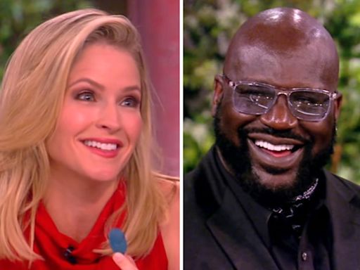 Sara Haines couldn't stop flirting with Shaquille O'Neal on 'The View': "You almost got me in trouble"