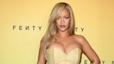 Rihanna Wears Strapless Corset Dress to Fenty Beauty Launch in Los Angeles