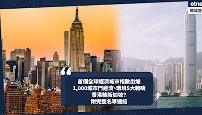 香港排名 | 首個全球經濟城市指數出爐！千個城市比拼經濟、環境5大範疇！第4名是這亞洲城市？香港輸新加坡排第幾？附完整名單連結 | 小薯茶水間