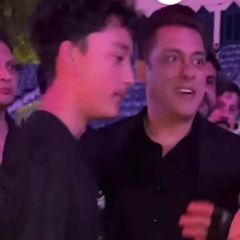 Salman Khan is all smiles as he meets Sanjay Dutt's son Shahraan at an event in Dubai - See viral photos