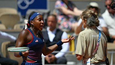 Tearful Coco Gauff exits Paris Olympics singles competition after controversial umpire call