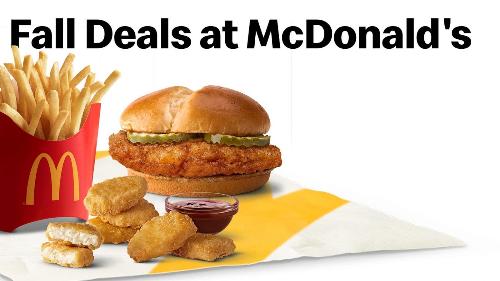 McDonald's fall deals include extended $5 meal, 50 cent double cheeseburger and more