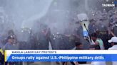 Philippine Left-Wing Labor Groups Protest U.S.-Philippine Joint Military Drills - TaiwanPlus News