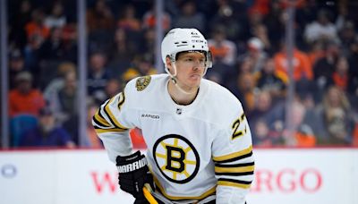 Which Bruins are projected to play in NHL 4 Nations Face-Off