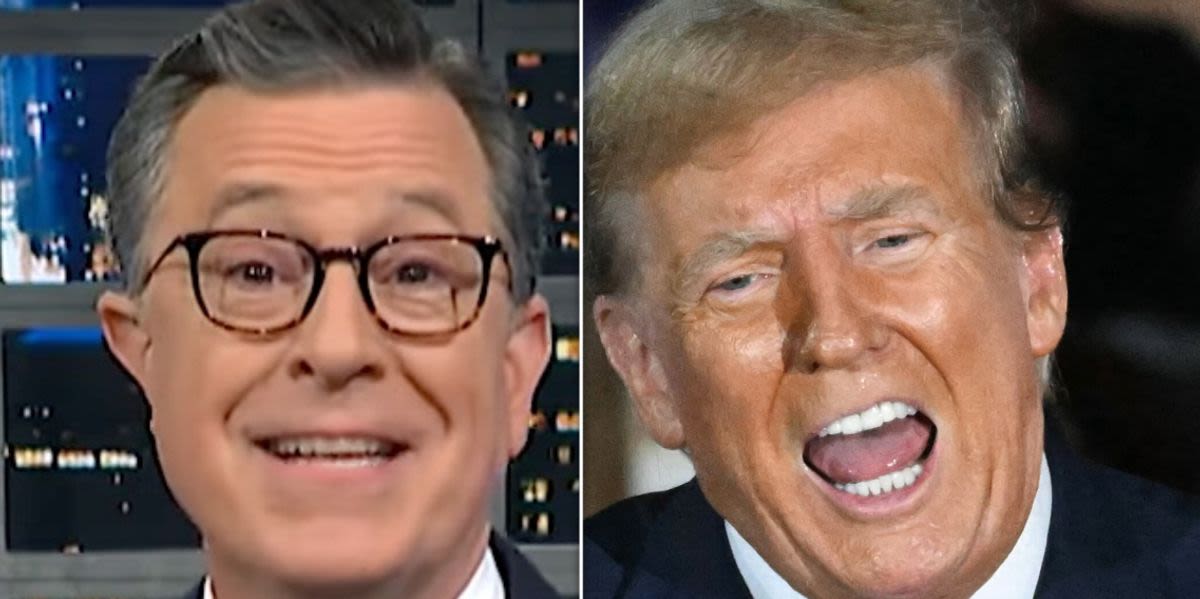 'It Got Weird': Stephen Colbert Spots Moment Trump Tried 'Something New' At Rally