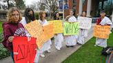 Students wear togas to protest layoff of Fresno university’s last philosophy professor