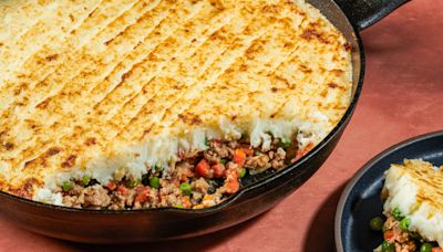 Cottage pie with turkey and peas offers comfort in any season