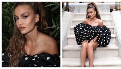 Natasha Poonawala makes a fashion statement in a bow-shaped polka dot dress, fans gushing over her look