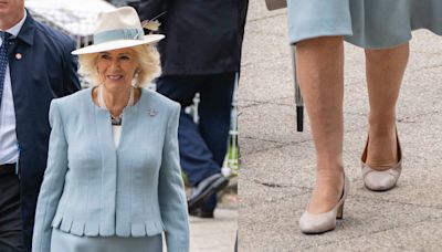 Queen Camilla Gets Regal in Pointy Pumps and Powder Blue Suit for Epsom Downs Racecourse