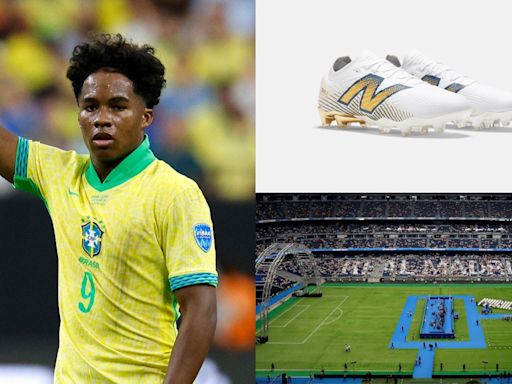 Endrick's dazzling new Real Madrid-inspired boots revealed ahead of Brazil wonderkid's long-awaited Santiago Bernabeu presentation | Goal.com English Saudi Arabia