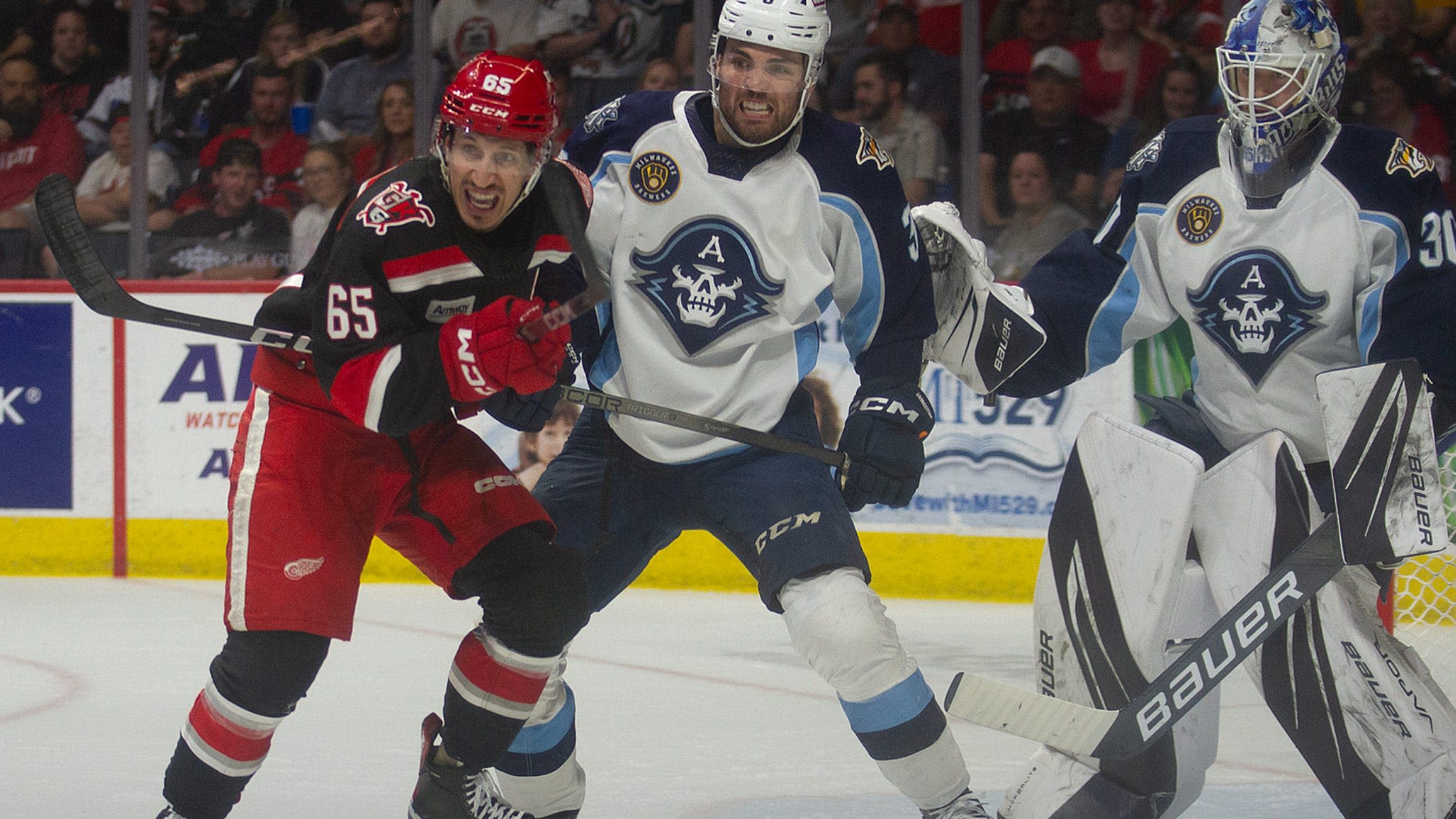 Griffins stave off elimination, Berggren scores hat trick to beat Admirals