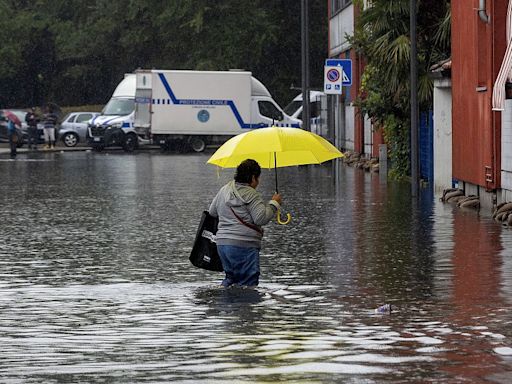 Temporal de lluvias en el norte de Italia: Un hombre tras ser arrastrado por la corriente