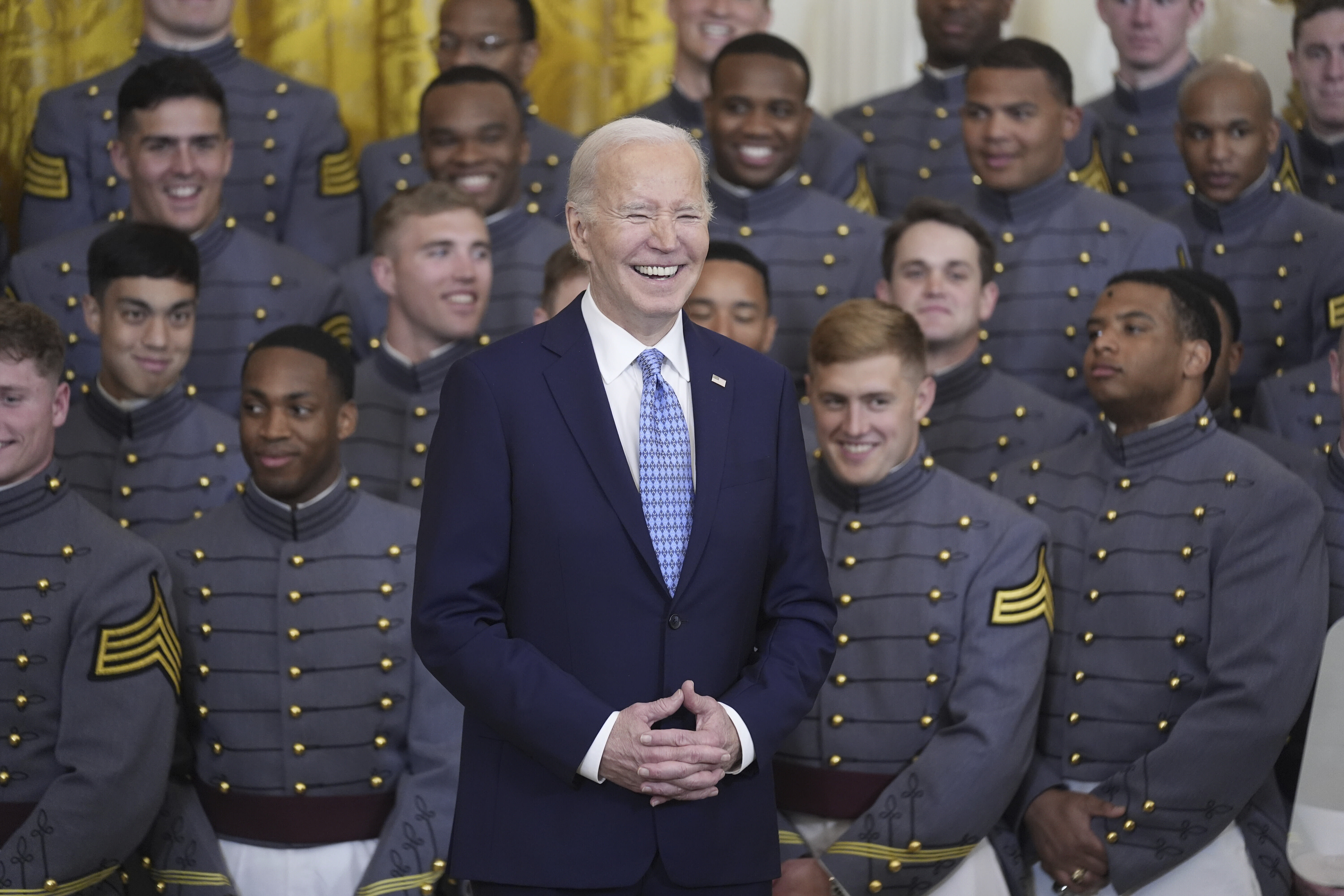 Biden recognizes US Military Academy with trophy for besting other service academies in football