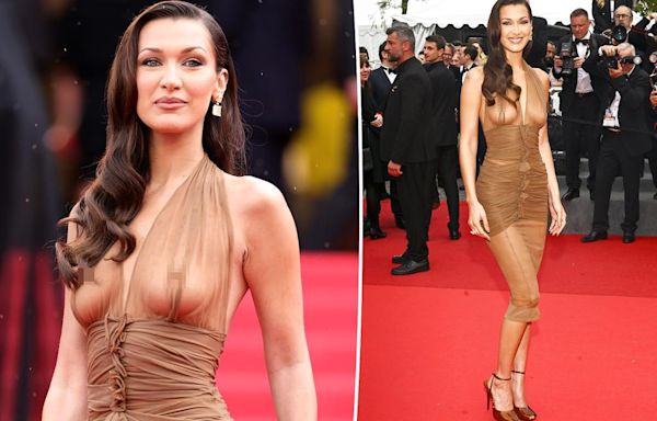 Bella Hadid makes her red carpet comeback in see-through Saint Laurent dress at Cannes Film Festival 2024