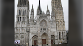 Fire breaks out in the spire of the medieval cathedral in the French city of Rouen