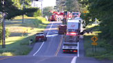 Road closure due to a fire on Route 48 leads to a tractor-trailer crash half a mile down the road
