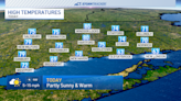 High temperatures to get near 80 Thursday