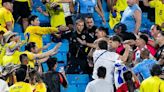 Colombia beat Uruguay to reach Copa final, players clash with fans