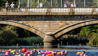 Thousands take a dip in Hyde Park’s Serpentine for open water festival