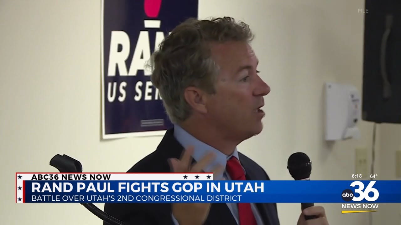 Rand Paul joins Utah Senator Mike Lee to stump for candidate Colby Jenkins against G.O.P. incumbent - ABC 36 News