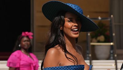 Maya Jama's off-the-shoulder bodice, skirt and matching hat is our type on paper