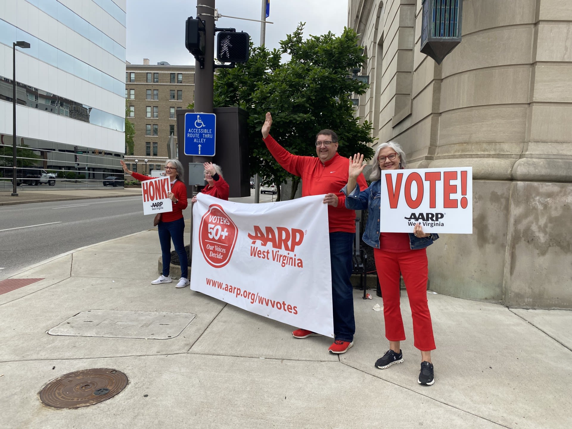 AARP-WV holds 'honk and wave' event as early voting begins in West Virginia - WV MetroNews