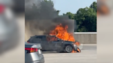 VIDEO: Car catches fire on downtown Durham parking deck, officials say