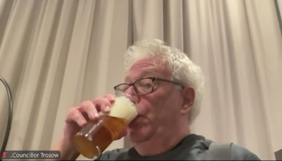 London politician seen drinking beer during city council meeting