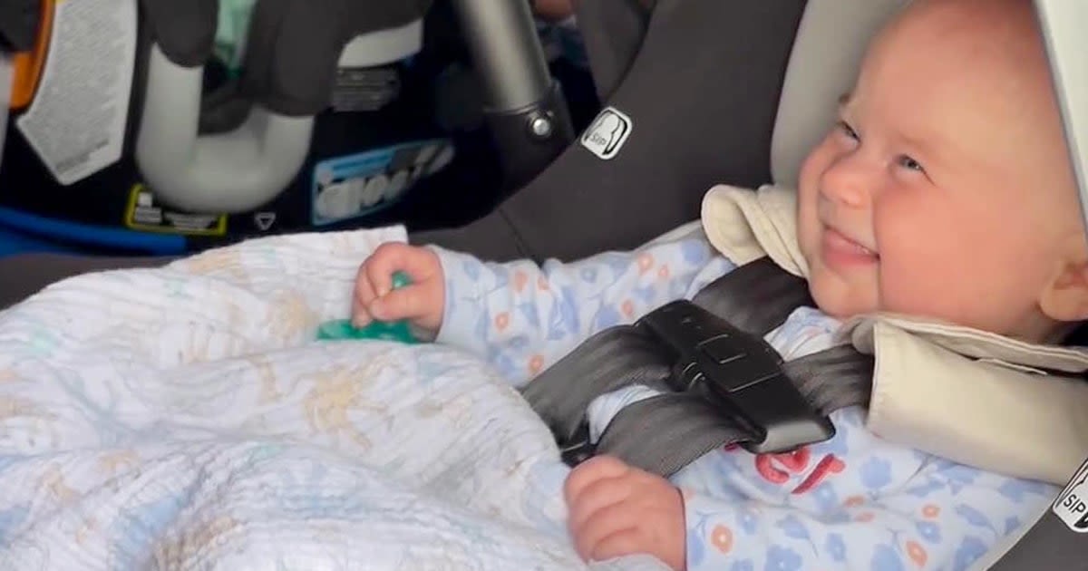 Mom shares the 1 trick that got her baby to stop crying in the car. Hint: It involves a selfie!