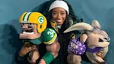 Simone Biles Squeals ‘Oh My God!’ After Getting Hilarious Custom-Made Gifts from Packers Fan — See the Photos!