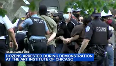 68 arrested at Pro-Palestinian protest outside the Art Institute of Chicago, police say