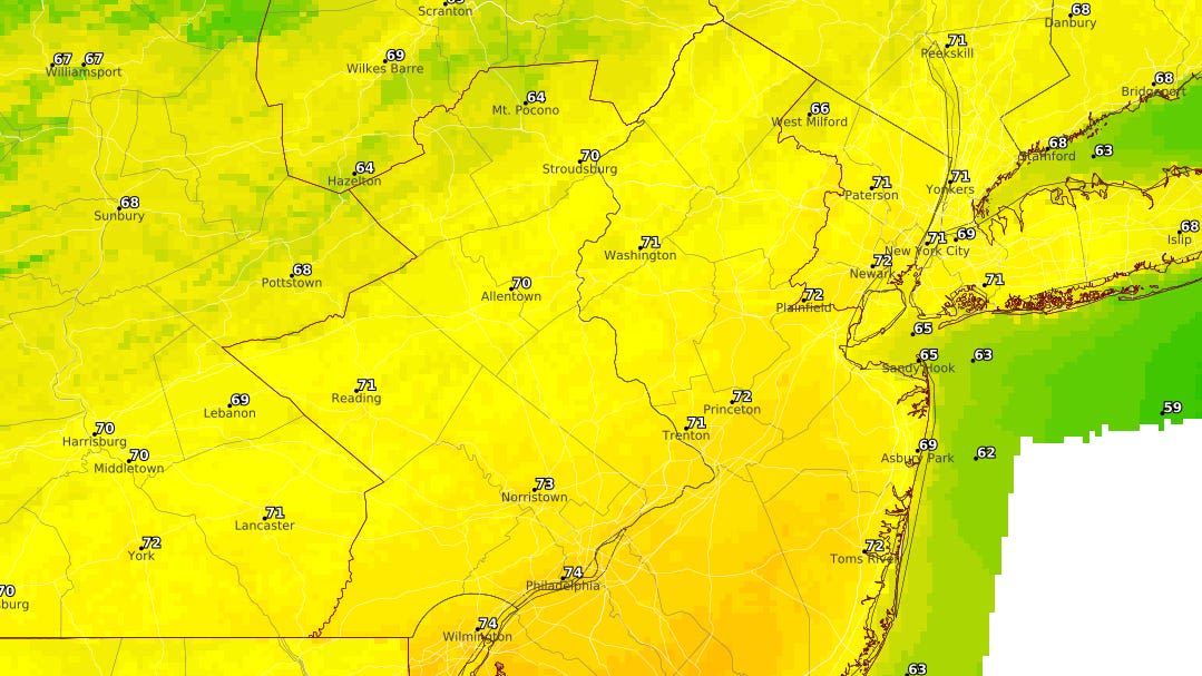 Bucks County, South Jersey head to weekend under rainy, cool conditions