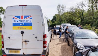 Convoy of Ulez scrappage scheme vehicles arrives in Ukraine from London
