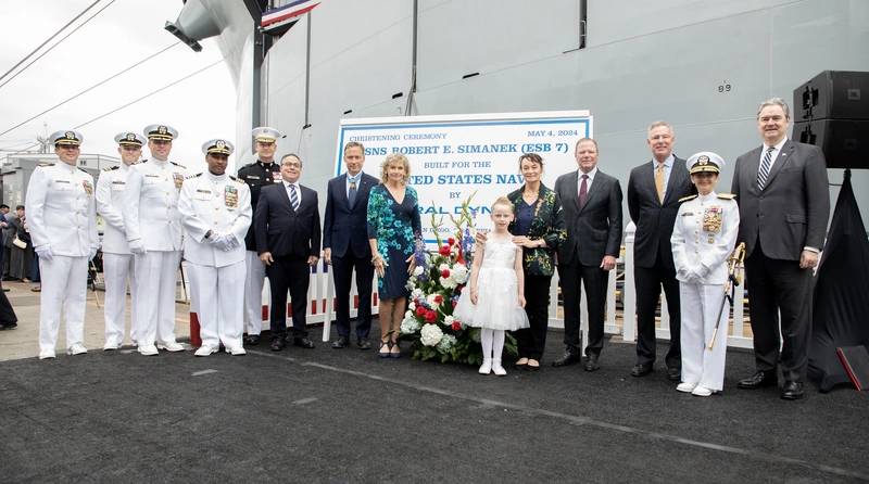 NASSCO Christens Fifth Ship in US Navy's ESB Program