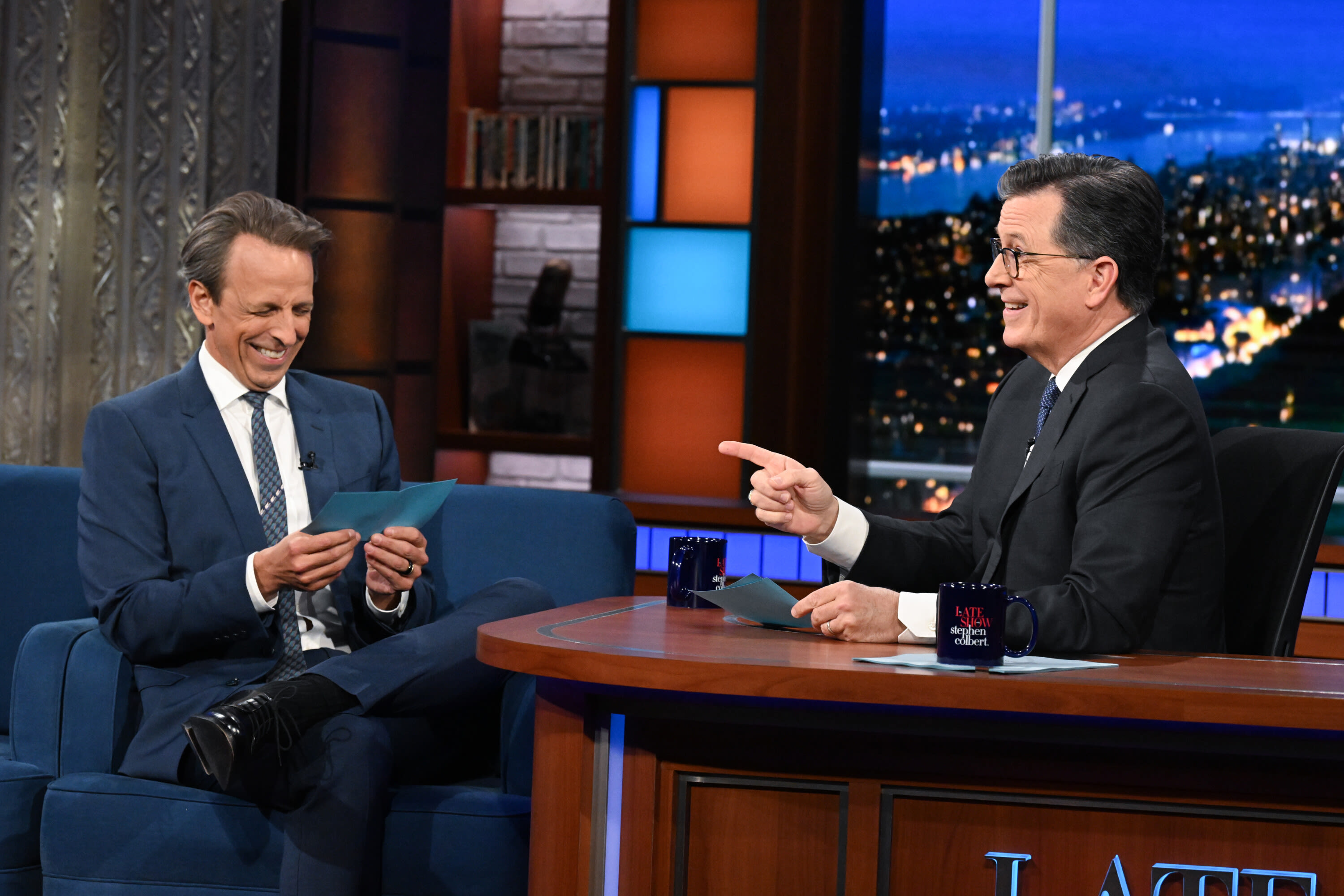 Stephen Colbert, Jimmy Kimmel, Seth Meyers & ‘The Daily Show’ Compete In Late-Night Emmy Race As John...