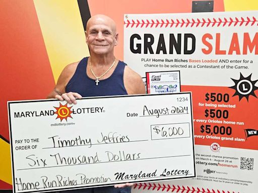 Jackson Holliday's Grand Slam Lands Glen Burnie Man $6K Lottery Windfall